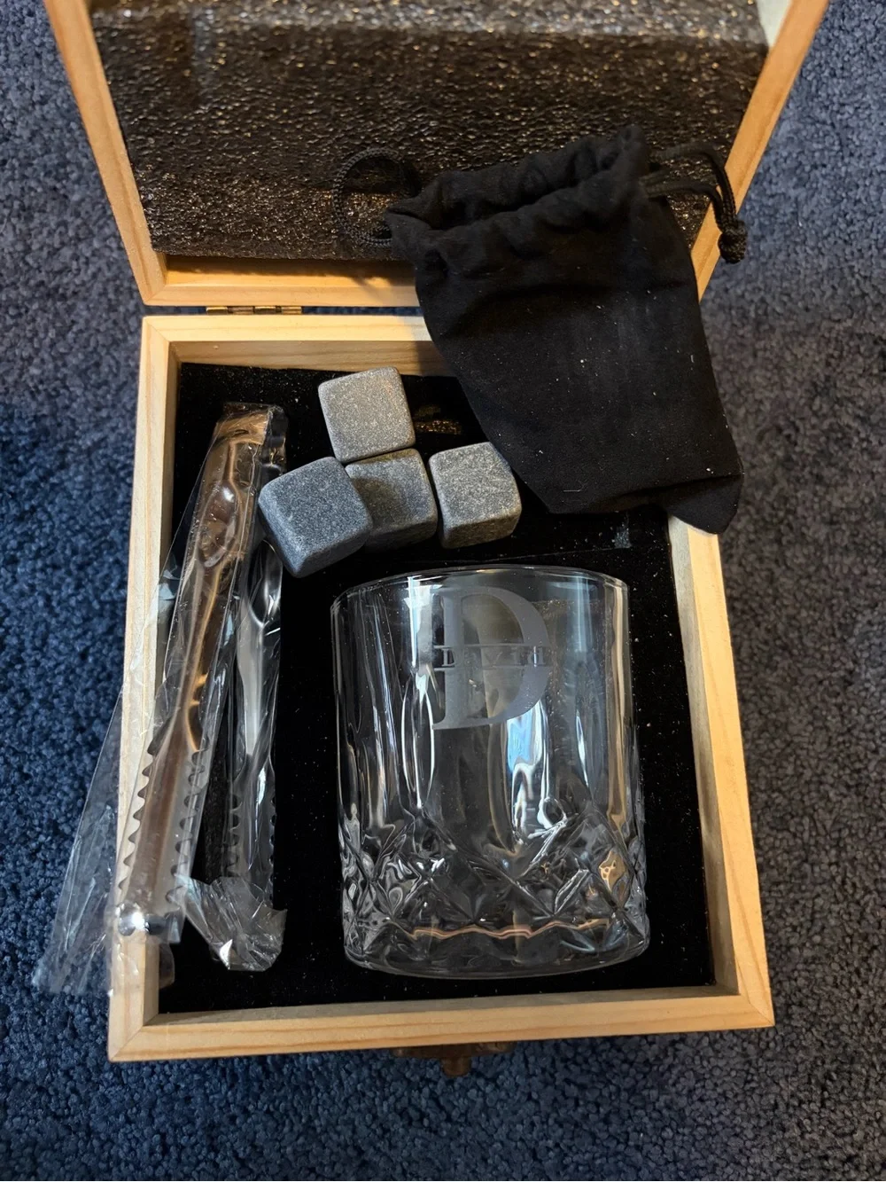 Personalized whiskey glass set - for the name David